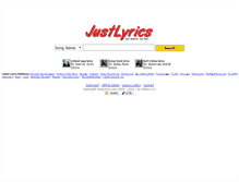 Tablet Screenshot of justlyrics.com